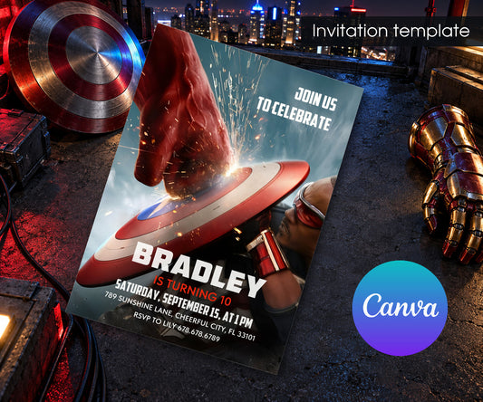 Marvel Captain America: Brave New World, Red Hulk Invitation mockup