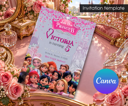 Disney Princess Invitation mockup