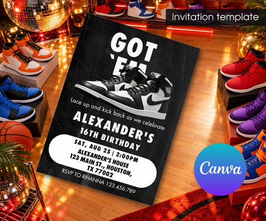 Sneaker Ball Air Jordan Nike Invitation mockup