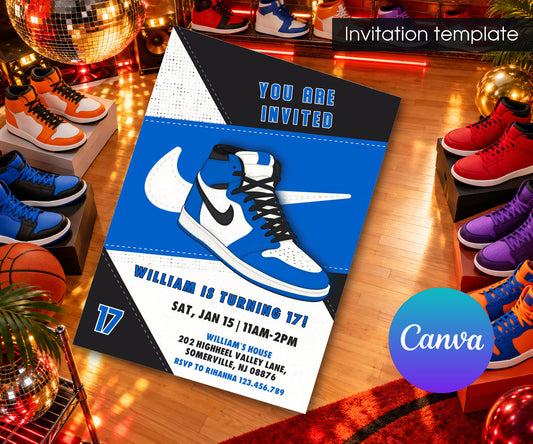 Sneaker Ball Air Jordan Nike Invitation mockup
