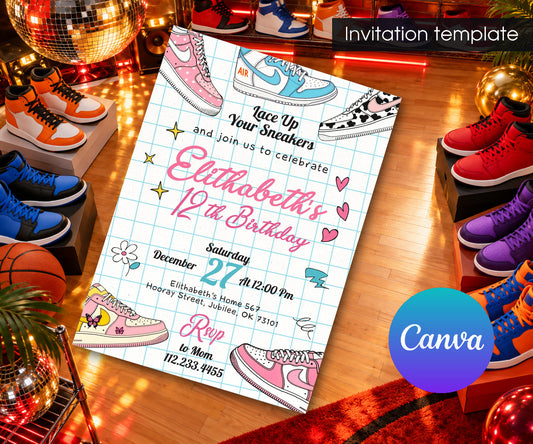 Sneaker Ball Air Jordan Nike Invitation mockup