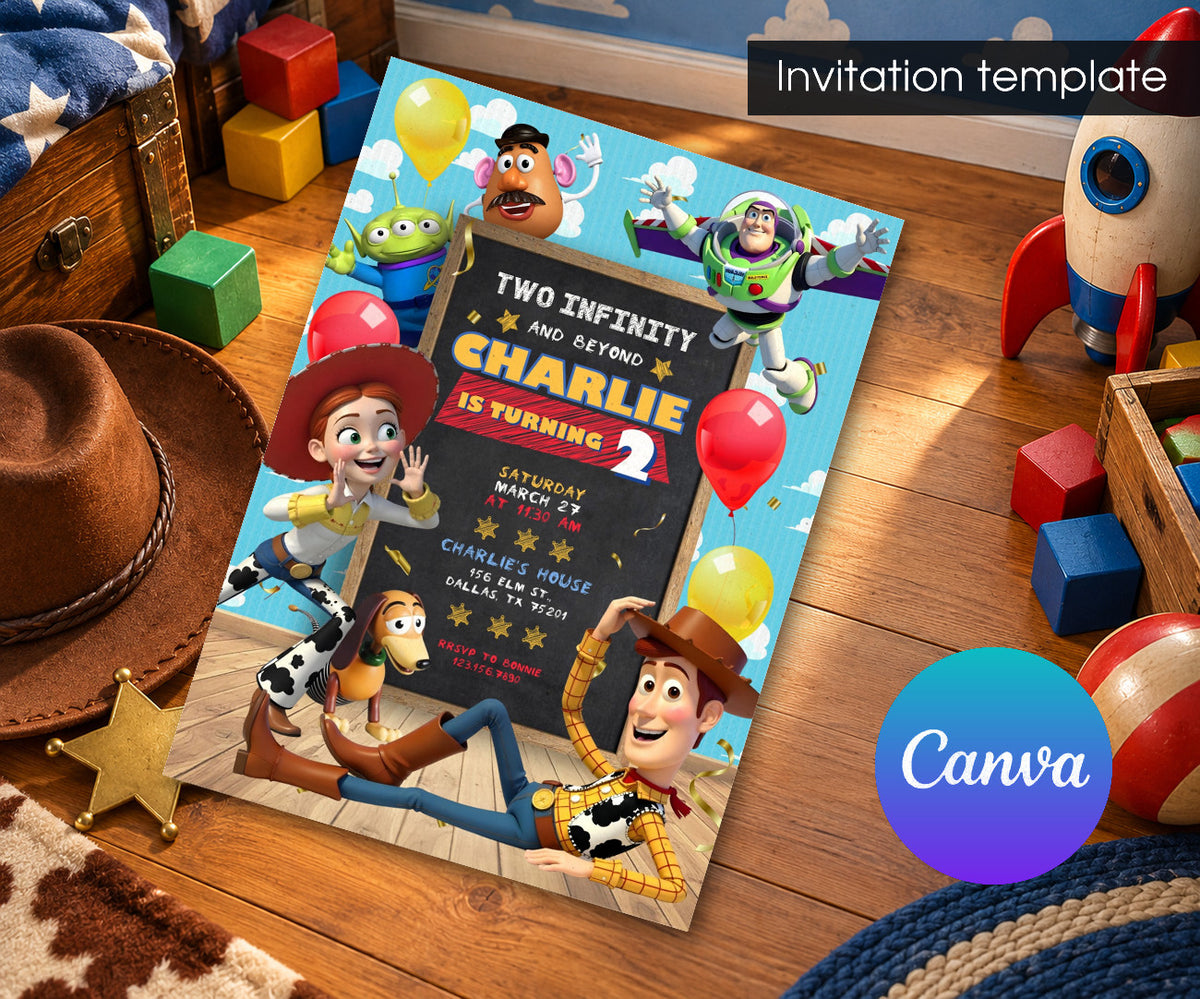 Toy Story Woody Invitation mockup
