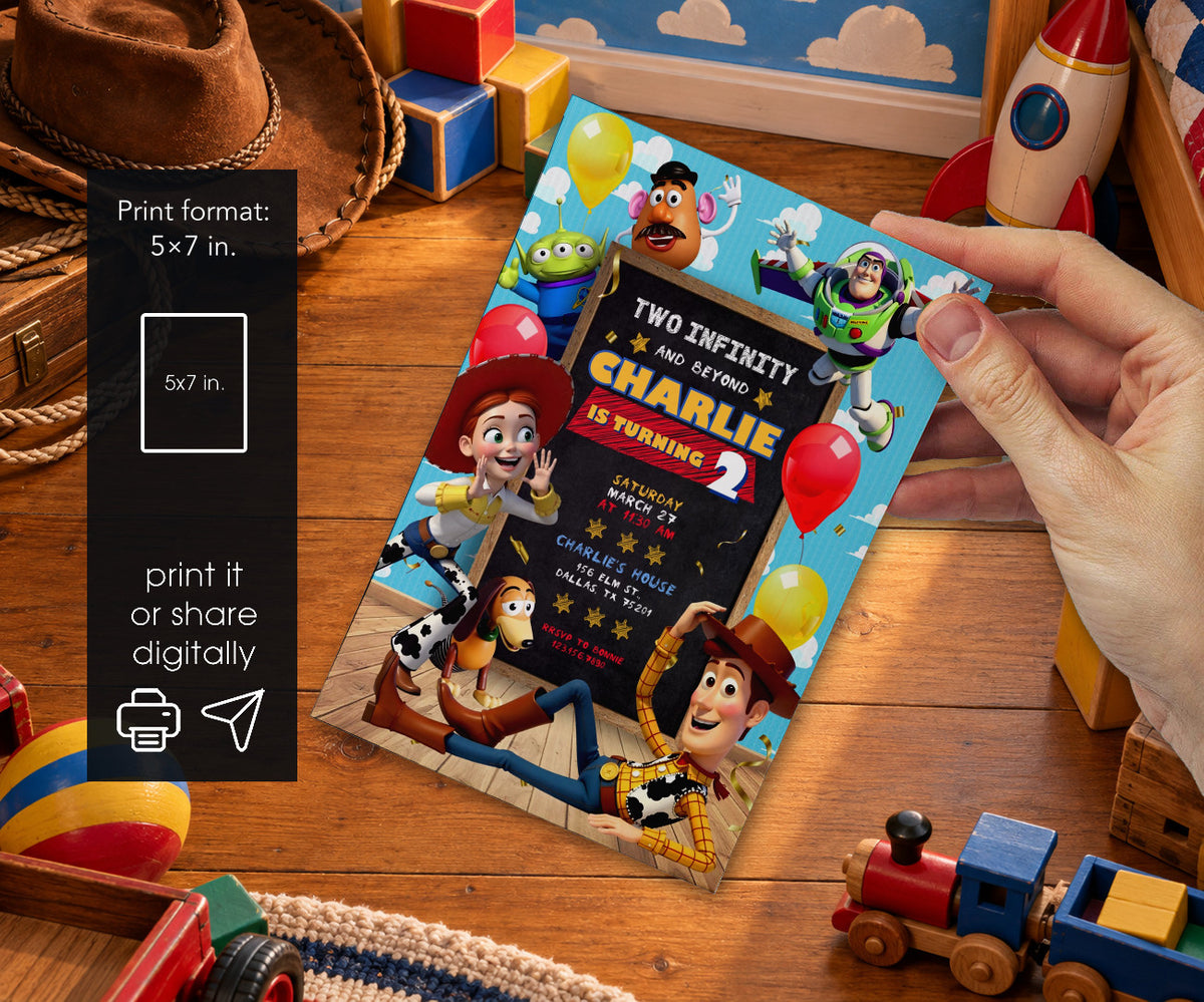 Toy Story Woody Invitation mockup