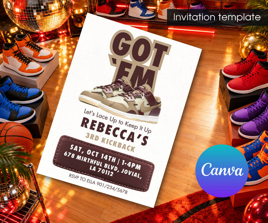 Sneaker Ball Air Jordan Nike Invitation mockup
