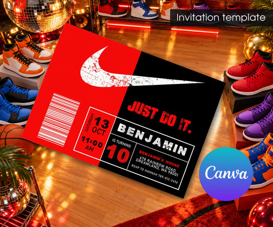 Sneaker Ball Air Jordan Nike Invitation mockup