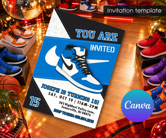 Sneaker Ball Air Jordan Nike Invitation mockup