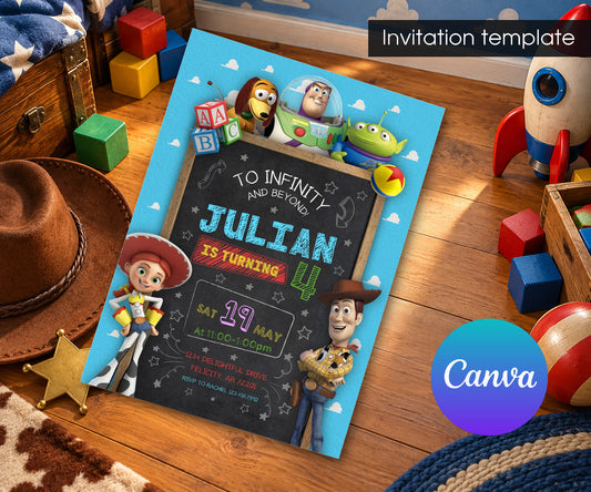 Toy Story Woody Invitation mockup
