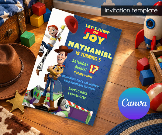 Toy Story Woody Invitation mockup