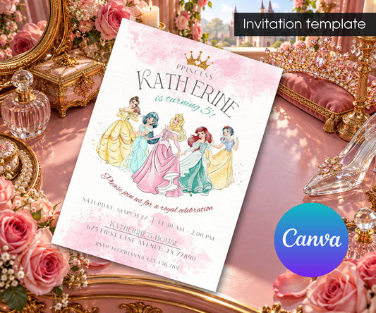 Disney Princess Invitation mockup
