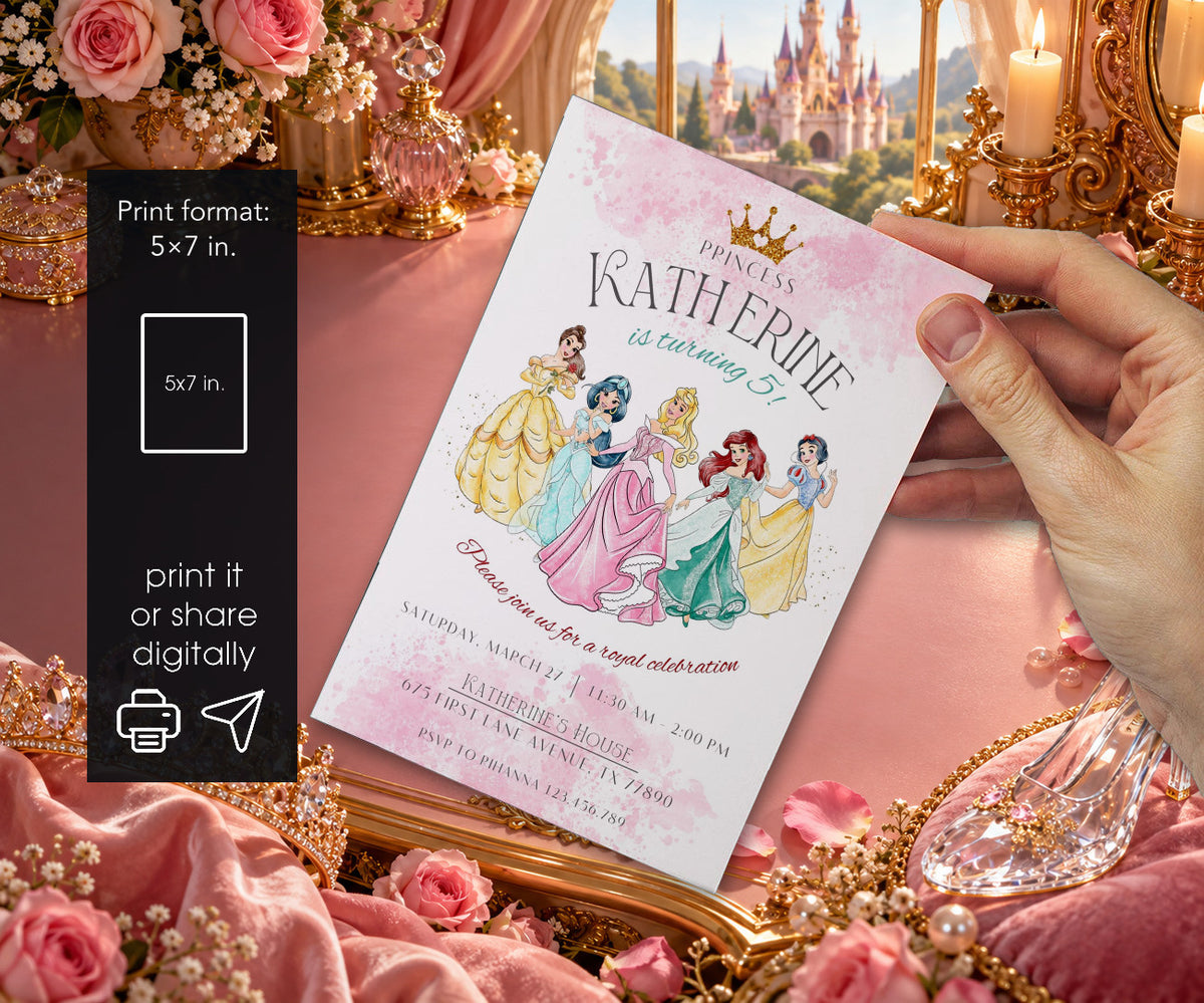 Disney Princess Invitation mockup