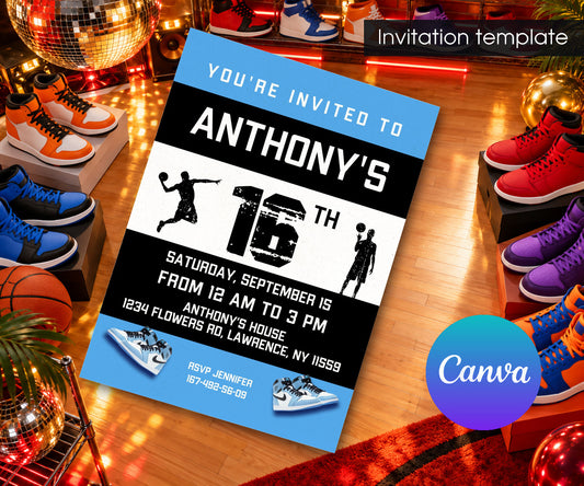 Sneaker Ball Air Jordan Nike Invitation mockup