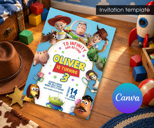 Toy Story Woody Invitation mockup