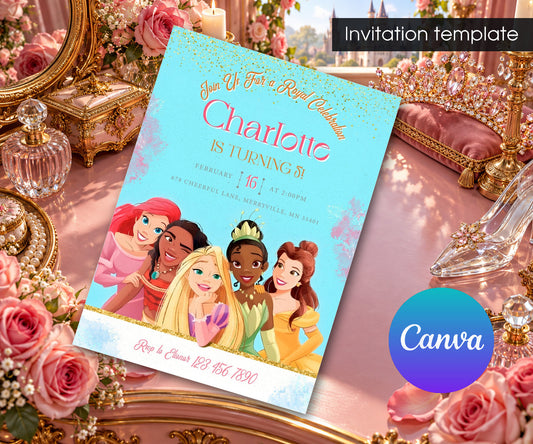 Disney Princess Invitation mockup