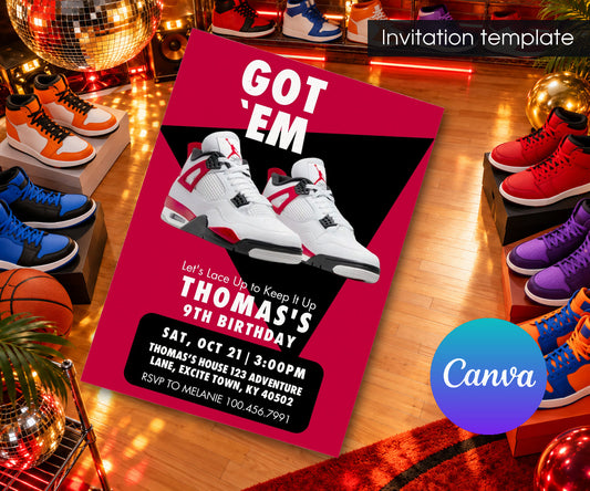 Sneaker Ball Air Jordan Nike Invitation mockup