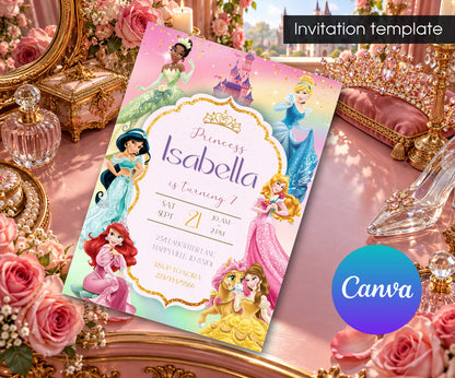 Disney Princess Invitation mockup