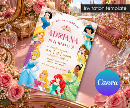 Disney Princess Invitation mockup
