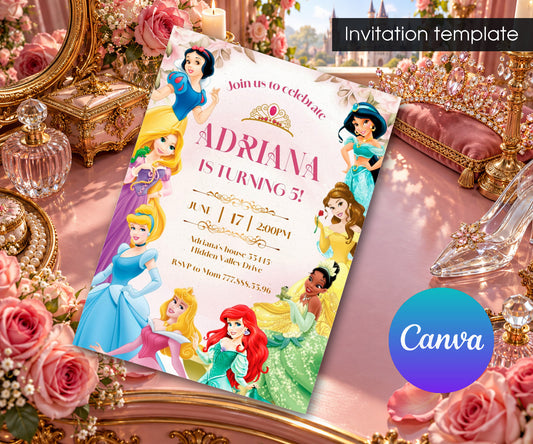 Disney Princess Invitation mockup
