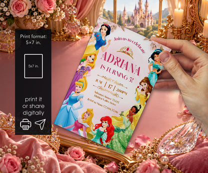 Disney Princess Invitation mockup