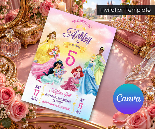Disney Princess Invitation mockup