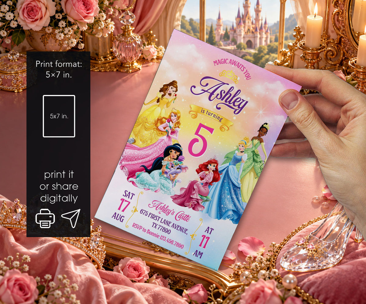 Disney Princess Invitation mockup