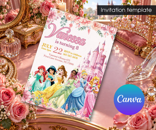 Disney Princess Invitation mockup