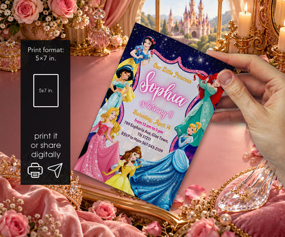 Disney Princess Invitation mockup
