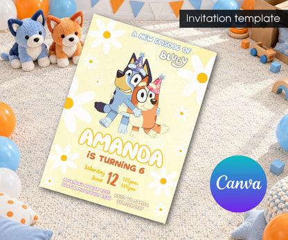 Bluey Bingo Invitation mockup