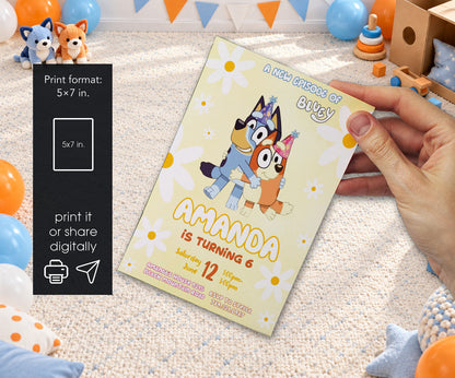 Bluey Bingo Invitation mockup