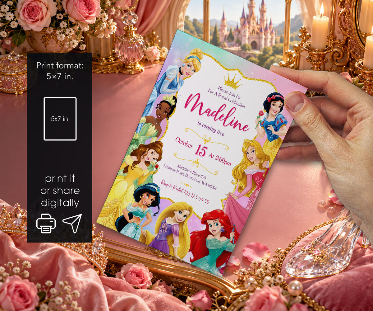 Disney Princess Invitation mockup
