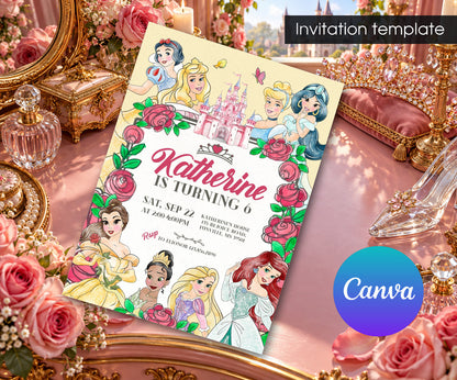 Disney Princess Invitation mockup