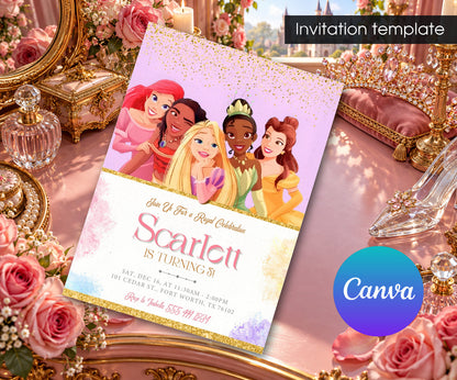 Disney Princess Invitation mockup
