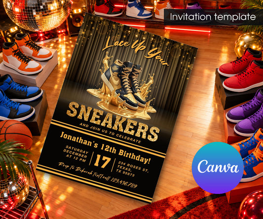Sneaker Ball Air Jordan Nike Invitation mockup
