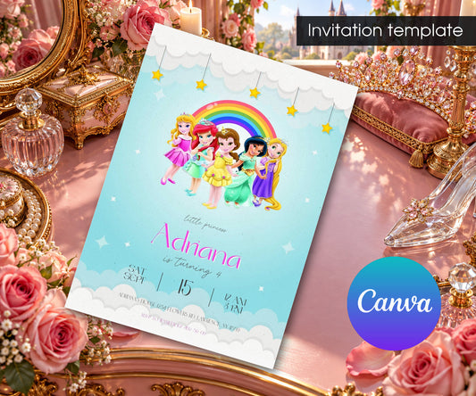 Disney Princess Invitation mockup