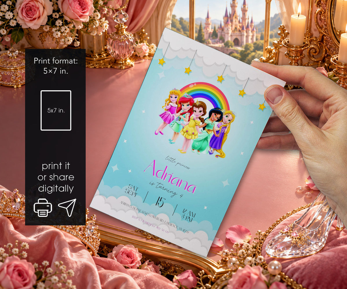 Disney Princess Invitation mockup
