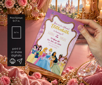 Disney Princess Invitation mockup