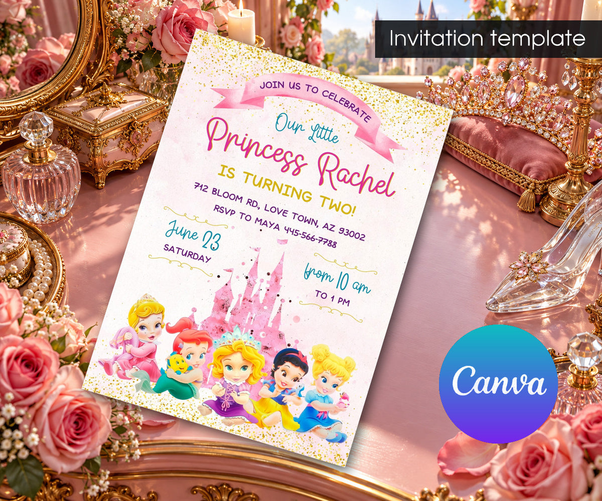 Disney Princess Invitation mockup