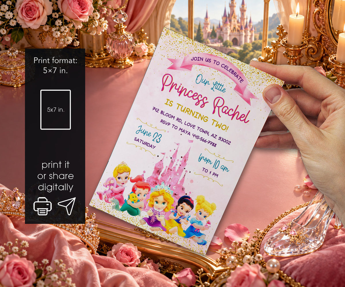 Disney Princess Invitation mockup