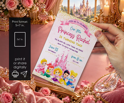 Disney Princess Invitation mockup