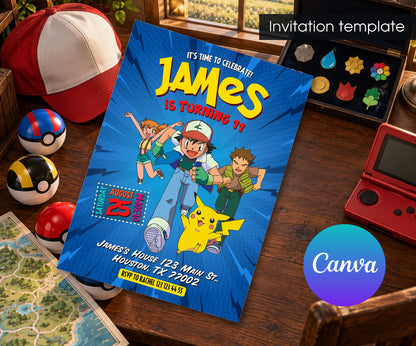 Pokemon Pikachu Invitation mockup