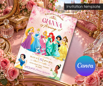 Disney Princess Invitation mockup