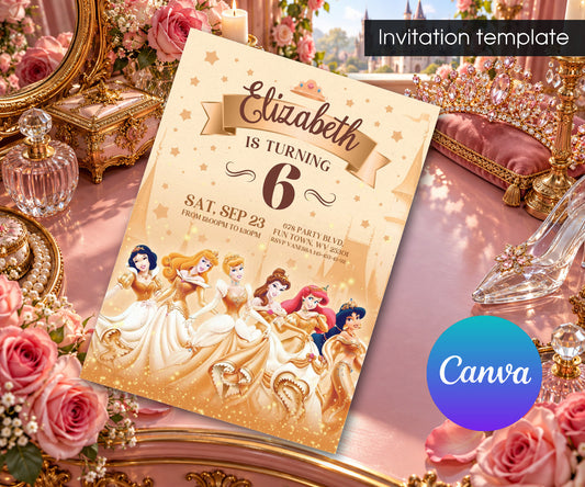 Disney Princess Invitation mockup