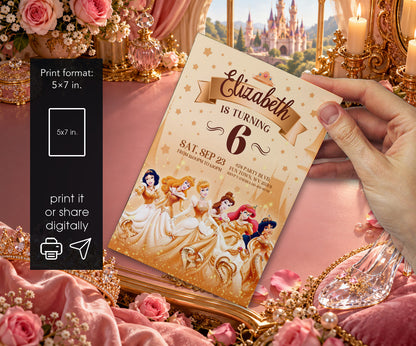 Disney Princess Invitation mockup