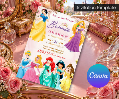 Disney Princess Invitation mockup