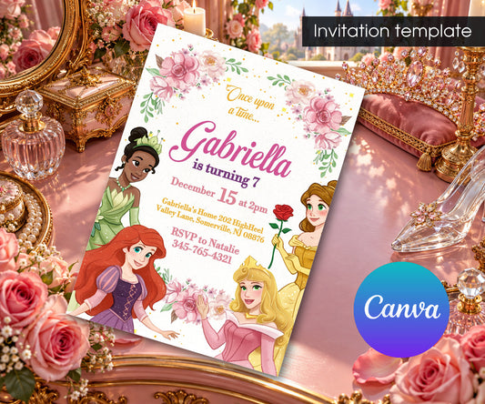 Disney Princess Invitation mockup