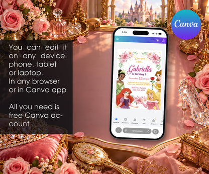 Disney Princess Invitation mockup