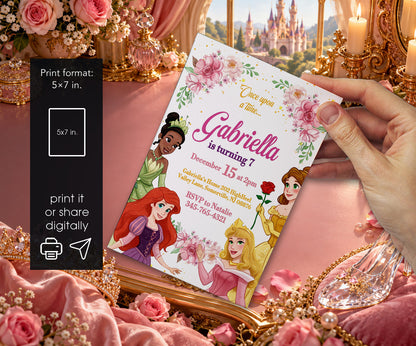 Disney Princess Invitation mockup