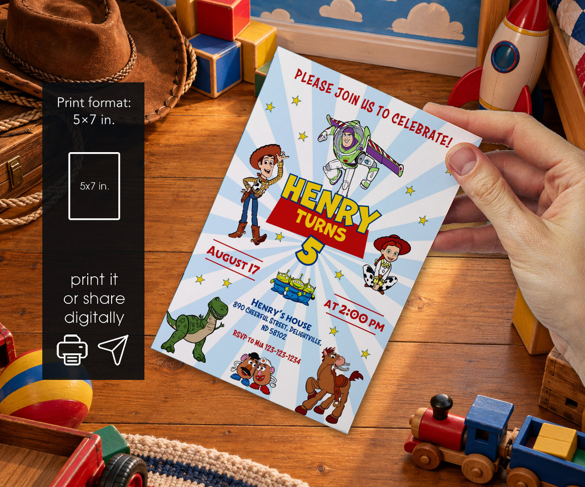 Toy Story Woody Invitation mockup