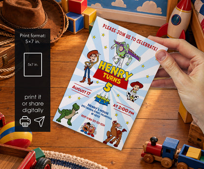 Toy Story Woody Invitation mockup