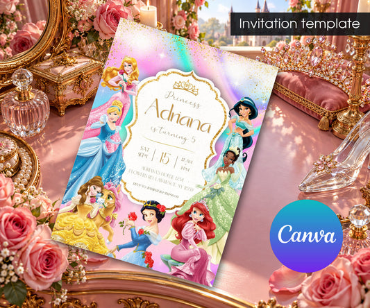 Disney Princess Invitation mockup