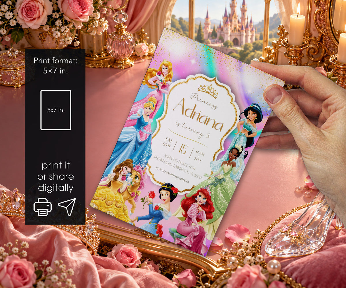 Disney Princess Invitation mockup